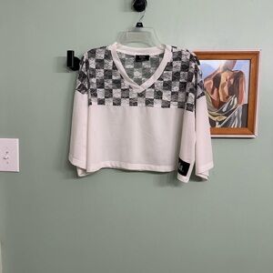 Dressed in Lala Checkered Mesh Jersey
